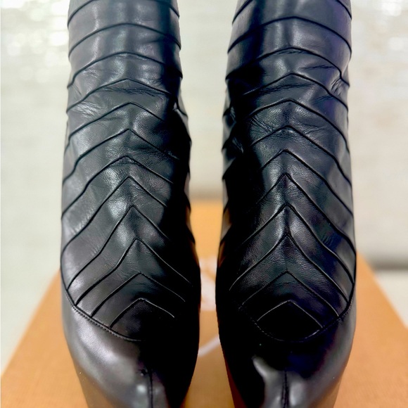 CHRISTIAN LOUBOUTIN Nappa Amor 160 Platform Ankle Booties Size 39.5 Black - Picture 7 of 8